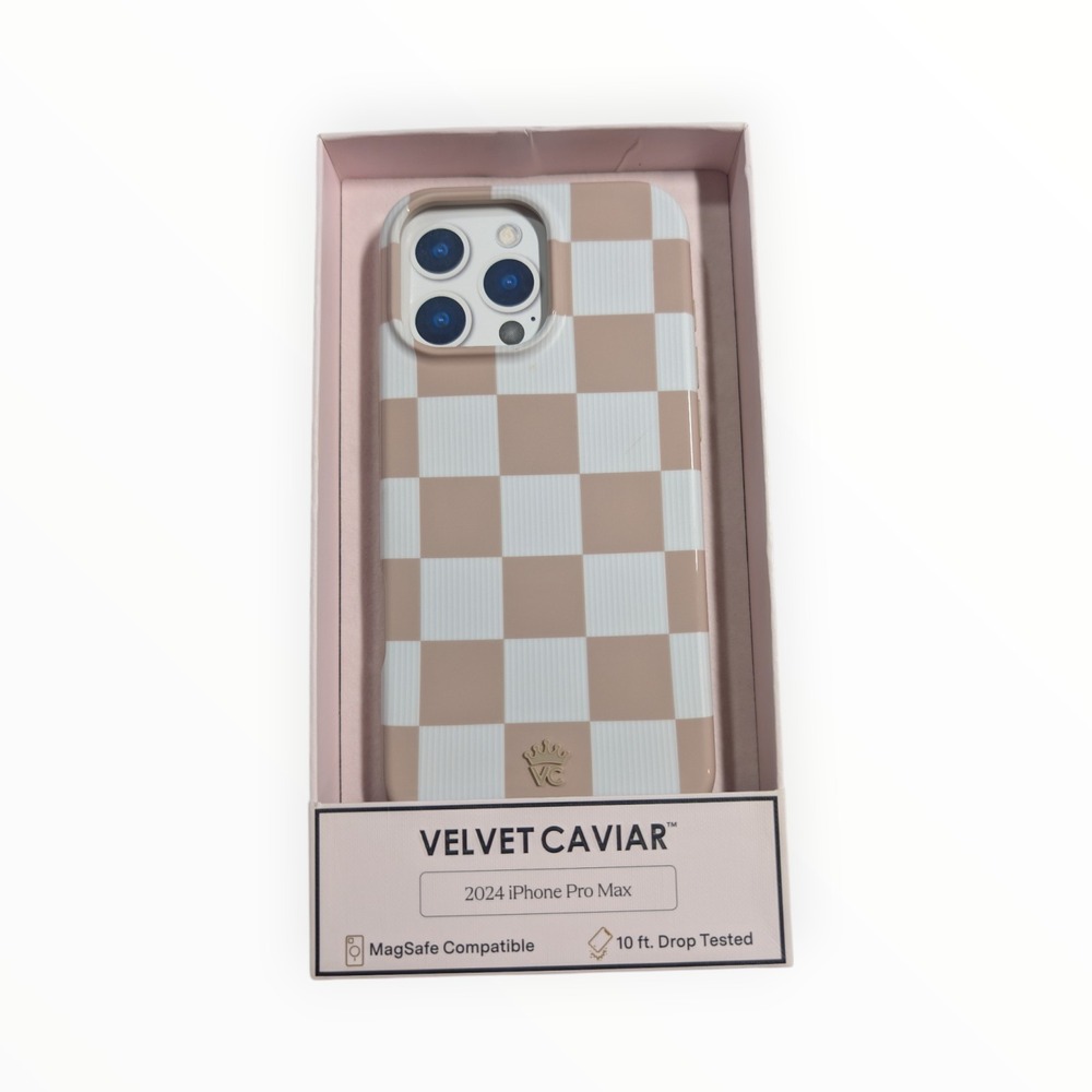 Nn6-NS Velvet Caviar Magsafe Case for Apple iPhone 16 Pro Max - Checker Nude ⬇️
